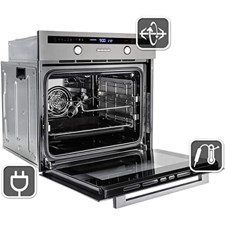 KKT KOLBE Autarkes Herdset SET8013CH59AL | 60cm Einbaubackofen EB8013ED | 59cm Kochfeld CH5901AL | Drehspieß | Kerntemperaturfühler | Heißluft | Teleskopauszüge | Automatik-Timer – Bild 3
