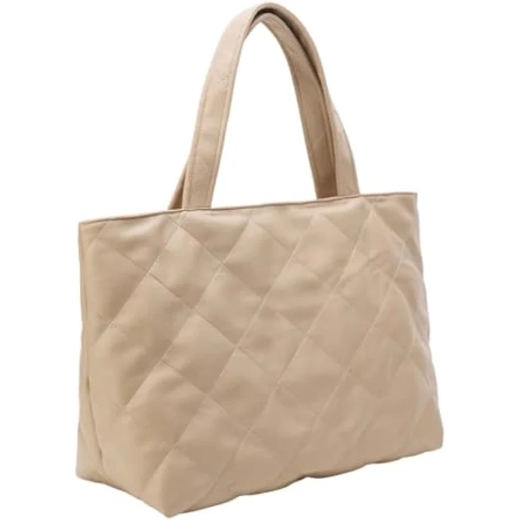 Seidenfelt Evenes Shopper Tasche 54 cm, 100% Polyurethan, beige, 54 x 19 x 36 cm – Bild 2