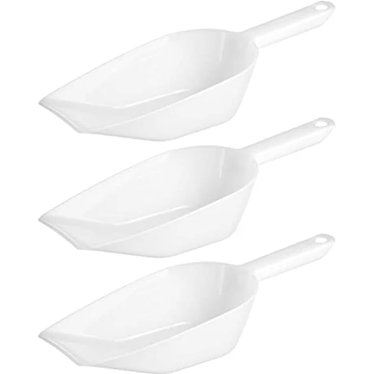 Westmark Back-/Abwiege-/Abfüllschaufeln, 3 Stück, Füllvolumen: je 800 ml, Kunststoff, Halvar, Weiß, 909722E2 – Bild 1