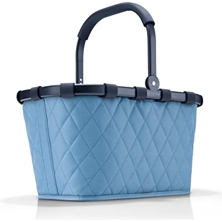 reisenthel carrybag frame rhombus blue – Stabiler Einkaufskorb mit viel Stauraum und praktischer Innentasche – Elegantes und wasserabweisendes Design – Bild 1