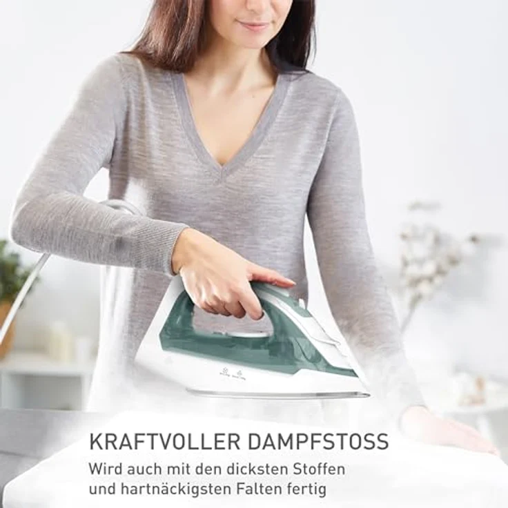 Tefal Dampfbügeleisen FV2C42 Virtuo 30, 2000 W, Vertikaldampf, Keramiksohle, 27 g/Min. Dampfabgabe, 120 g/Min. Dampfstoß - Blau – Bild 6