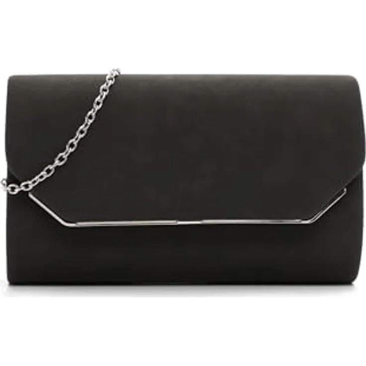 Tamaris Amalia Clutch Bag, elegante Clutch in Darkgrey mit abnehmbarer Kette und geräumigem Hauptfach