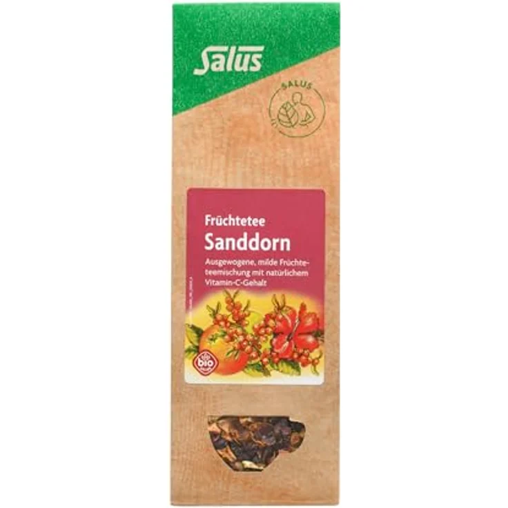 Salus Sanddorn Früchtetee Bio, 100 g, ausgewogener milder Tee mit natürlichem Vitamin C Gehalt – Bild 3