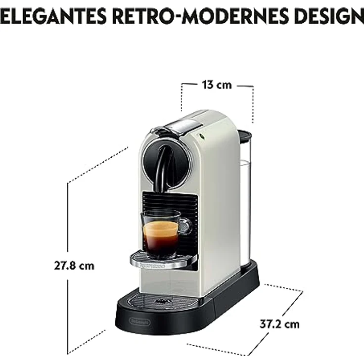De'Longhi EN 167.W Nespresso CitiZ Kaffeekapselmaschine, weiß – Bild 2