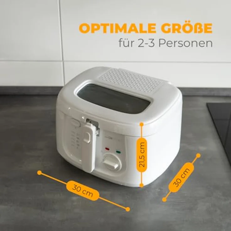 Clatronic Fritteuse FR 3771, mit Fett, weiß, 2.5 Liter Fassungsvermögen, 1800 Watt, Kunststoff – Bild 6