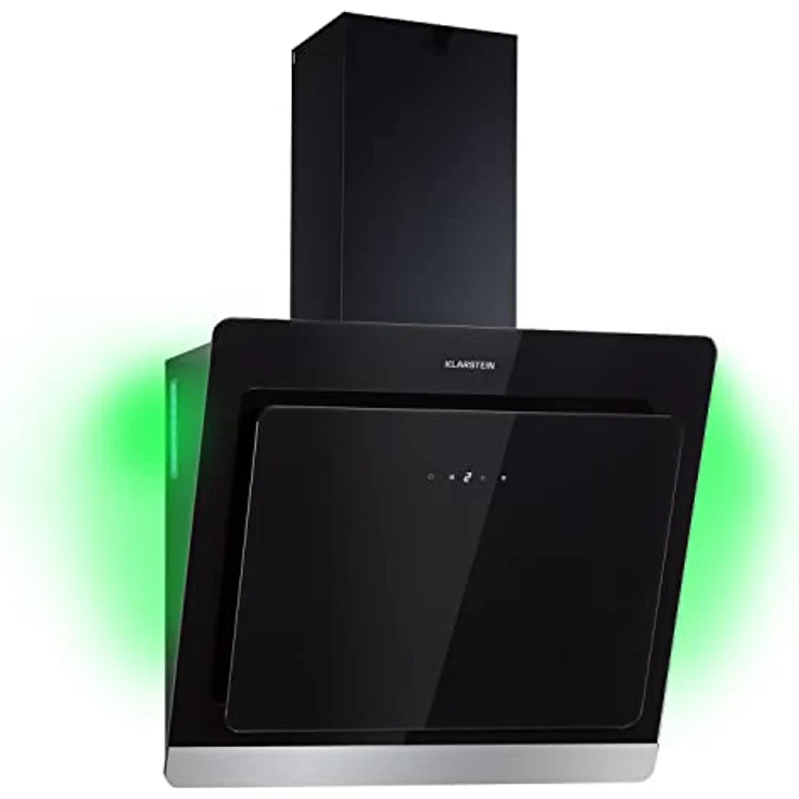 Klarstein 10040234 Wandhaube, Aurora 60 Smart Dunstabzugshaube 550 m³/h 60cm kopffrei Ambiente-Licht EEC A++, schwarz – Bild 2