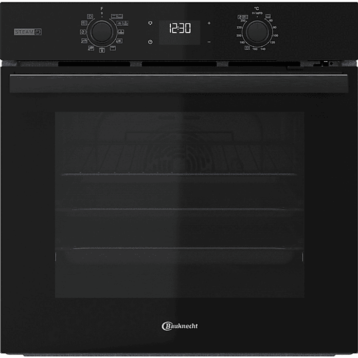 BAUKNECHT BBA2S85PU1AK Einbau-Backofen mit 71 l Garraum, Dampfgarfunktion und AirFry-Technologie