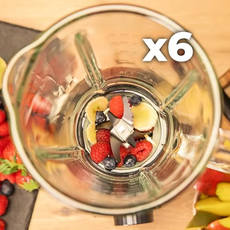 Cecotec Akku-Smoothie-Maker Power Black Titanium 2200MAX Smooth, leistungsstarker Standmixer in Schwarz mit hohem Fassungsvermögen – Bild 7