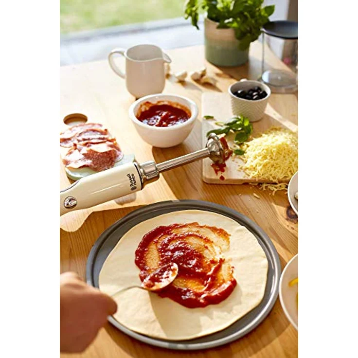 Russell Hobbs Stabmixer Retro creme, 700W, Infinity-Mix-Technologie, Messbecher + Deckel, BPA-frei, spülmaschinenfest, Zerkleinerer, Pürierstab Smoothie, Suppen, Joghurt, Saucen, Babynahrung, 25232-56 – Bild 2