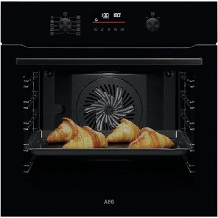AEG 5000 SurroundCook NBA5P40AK, Einbaubackofen mit SteamBake, pyrolytischer Selbstreinigung und 71 Liter Garraum, Schwarz – Bild 2