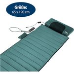 Genius Massageliege eZwell Massagematte Massageauflage 65 x 190 cm 3-tlg. (Ganzkörpermassage) mit Wärmefunktion und Vibrationsmassage, Fernbedienung - Schwarz