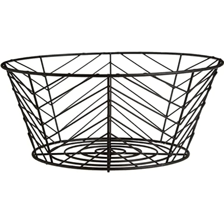 Premier Housewares Vertex Aufbewahrungskorb, Eisen, Schwarz, , 28x28x12