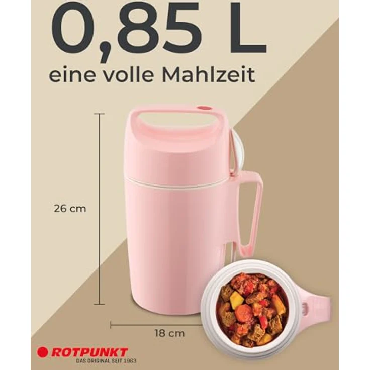 ROTPUNKT ISOLIER-SPEISEGEFÄß 850 Dirk, 850 0,85 ltr flamingo – Bild 4