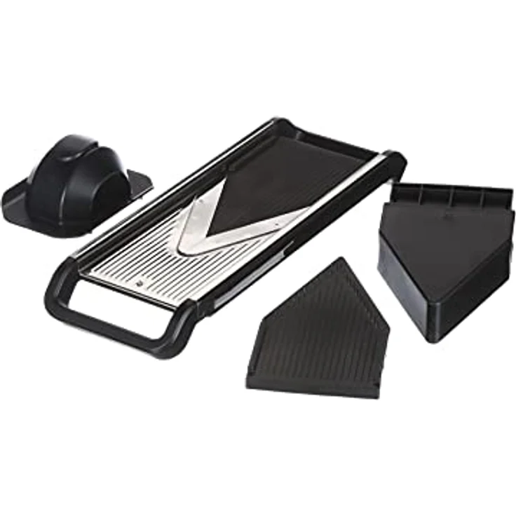 WMF Gemüsehobel Top Tools Cromargan Edelstahl rostfrei spülmaschinengeeignet Hobeleinsatz Fingerschutz Aufbewahrungsbox für Hobeleinsätze – Bild 4