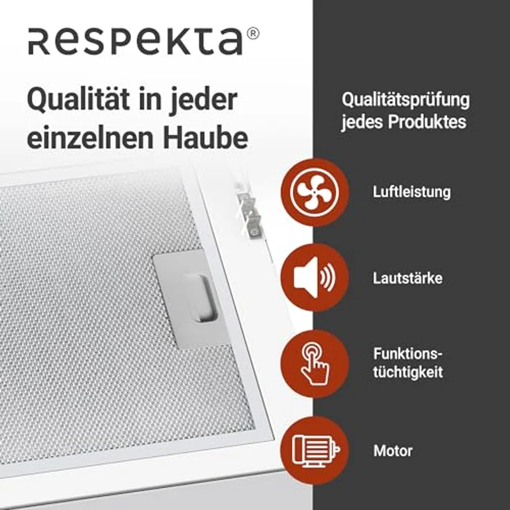 Respekta CH24080WM Kopffreihaube, Wandmontage, weiß – Bild 10