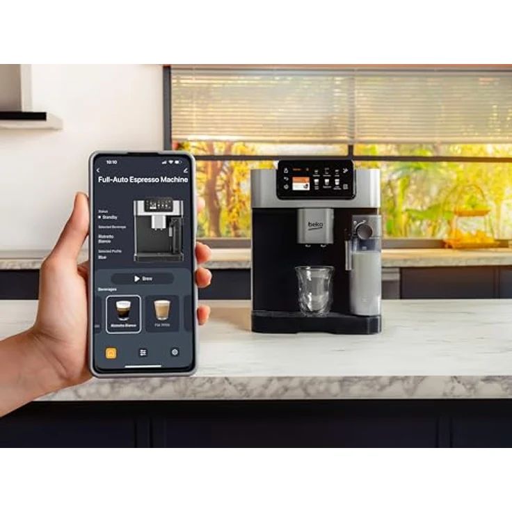 Beko CEG7348X, Kaffeevollautomat mit 18 Getränkemöglichkeiten, TFT-Farb-Touchscreen und Sprachsteuerung, Schwarz – Bild 7