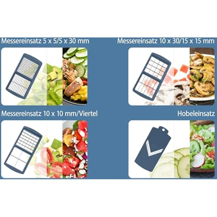 Nicer Dicer Smart, Set 14-tlg. : Blau – Bild 5