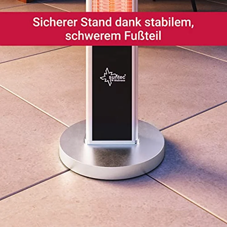 SUNTEC Infrarot-Heizstrahler mit Fernbedienung | Heat Patio 2000 Carbon Wärmestrahler für Terrasse | Outdoor Terrassenheizer für Balkon, Garten max. 2000 Watt Infrarotstrahler Strahlwasser-Schutz – Bild 5