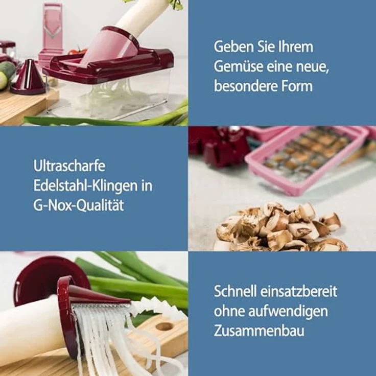 Nicer Dicer Smart, 16 Teile, rubinrot – Bild 5