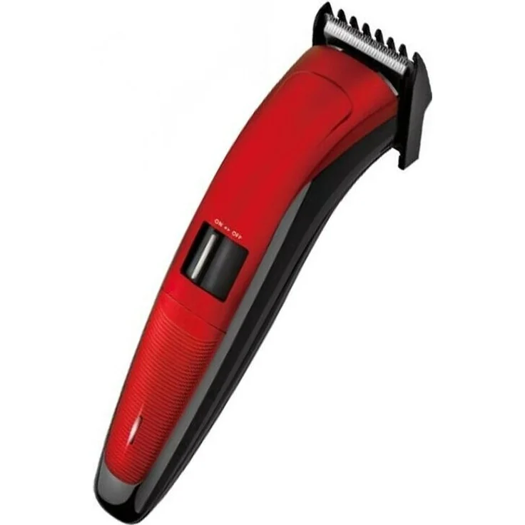 Lentz Akku-Haarschneider mit abnehmbarer Klinge, pflegeleichtes Gehäuse in rot, 2 Watt