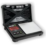 MyWeigh Feinwaage Triton T3 400g/ 0.01g Goldwaage Taschenwaage, mit Klappdeckel und großem beleuchtetem Display, Edelstahl Wägefläche