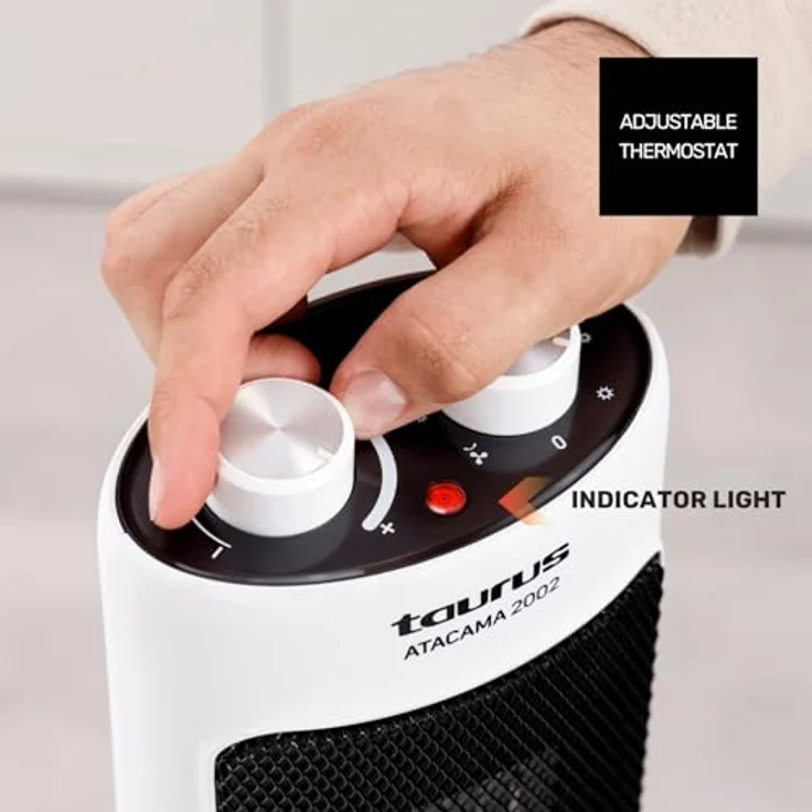 Taurus Heizung Atacama 2002, Heizlüfter mit 2000 W Leistung, Weiss – Bild 4