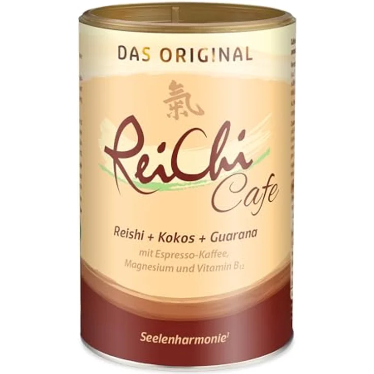 Dr. Jacob's Reichi Cafe Pulver 400 g, exotisch-cremiger Kaffee mit Reishi-Pilz, Kokos, Vitamin B12 & Magnesium, vegan, ohne Zucker – Bild 1