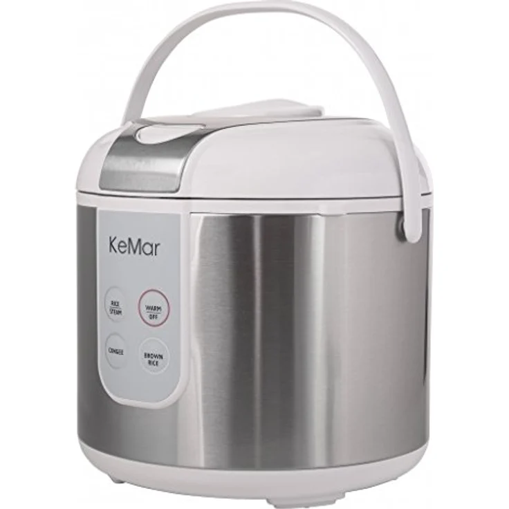 KeMar Kitchenware KRC 130 digitaler Reiskocher, 700 Watt, 1,8 Liter Fassungsvermögen, silber, Edelstahl – Bild 3