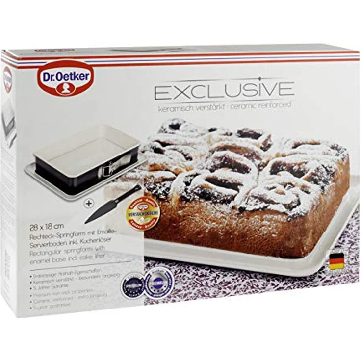 Springform Rechteck Backform Kuchenform 30 cm mit Kuchenlöser 4521 Dr. Oetker – Bild 5