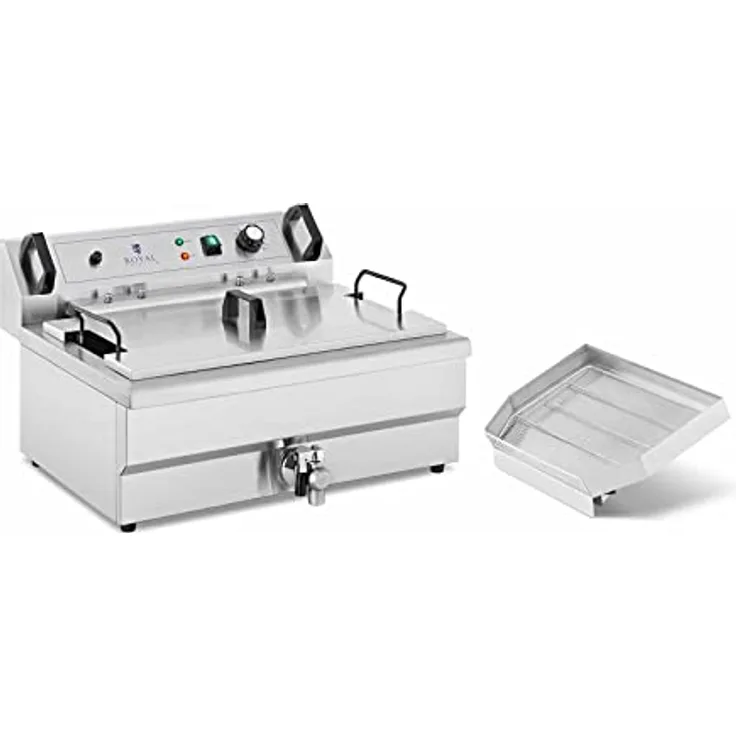 Royal Catering RCPBG 16H Fettbackgerät 23 L 230 V Elektro-Fritteuse Fritteuse Gastro