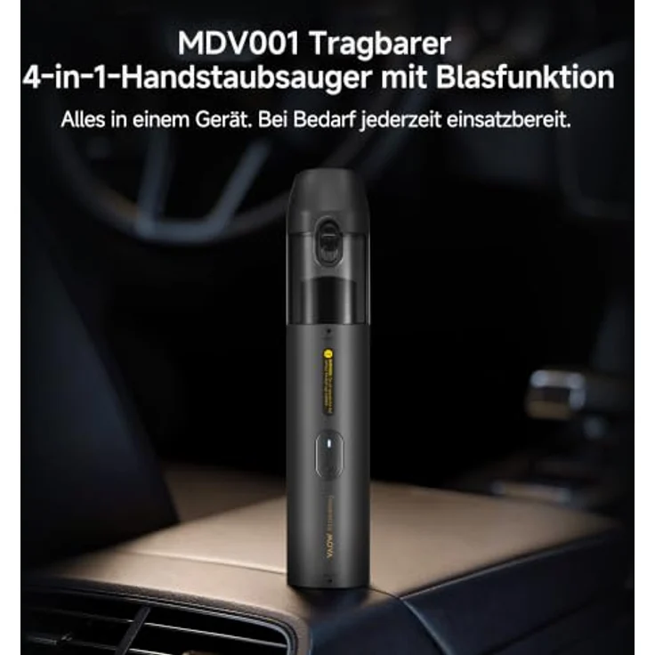 MOVA MDV001 Tragbarer 4-in-1 Handstaubsauger mit Blasfunktion, kabellos, leicht & kompakt für Auto, Haushalt & Büro – Bild 2