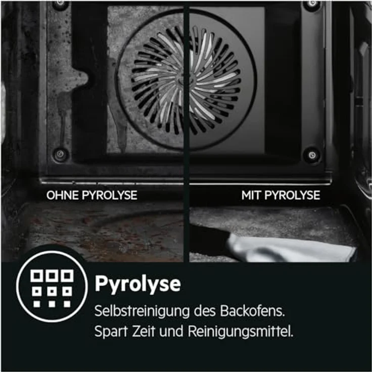 AEG Einbaubackofen Serie 5 Ringheißluft SurroundCook Pyrolyse LED-Touchdisplay Schwarz BPE53516AB - Preisvergleich – Bild 3