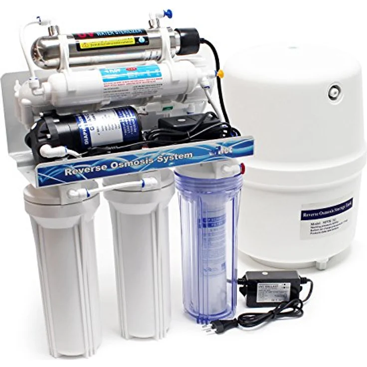 Naturewater 6 Stufen Umkehrosmose RO 180 L-Tag mit UV Klärer und Druckerhöhungspumpe – Bild 1