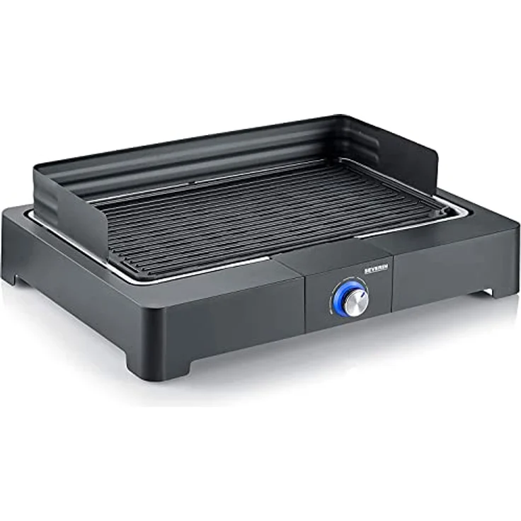Severin PG 8562 Tischgrill mit Grillplatte schwarz – Bild 3