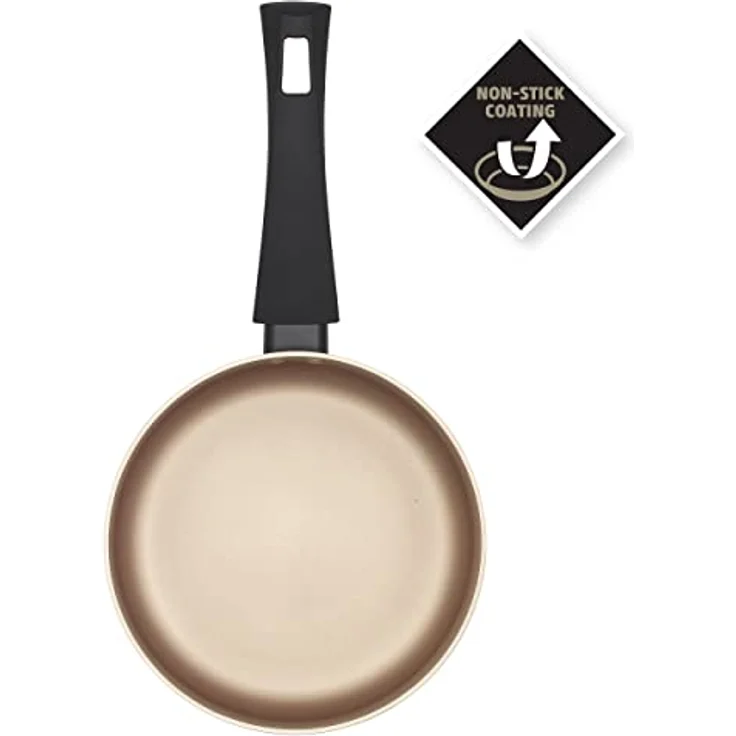 Salter BW11109EU7 Kasserole - Stielkasserolle mit Deckel, Antihaftbeschichtung, Kochtopf Induktion geeignet, BPA/PFOA-Frei, 10 Jahre Garantie, Olympus Kollection, 20 cm, 2,6 L Fassungsvermögen, Gold – Bild 2