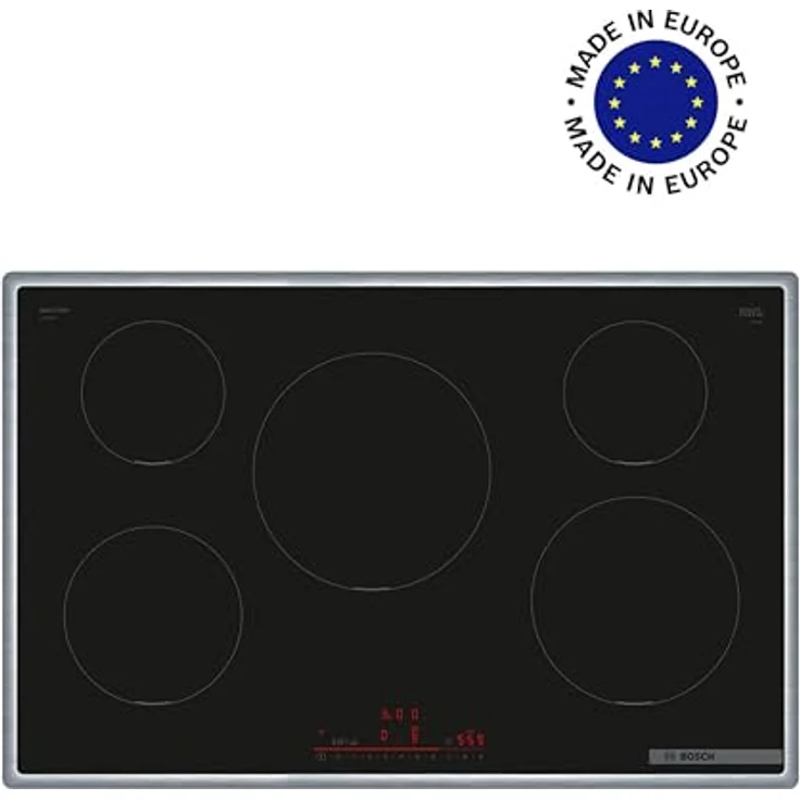 Bosch PIV845HB1E Serie 6 Smartes Induktionskochfeld (autark), 80 cm breit, Umlaufender Rahmen, Kochfeldbasierte Haubensteuerung, schnelleres Kochen, Quick Start – Bild 2