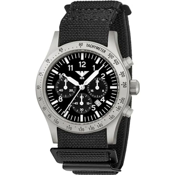 KHS Platoon Steel Solar Chronograph mit DIVERFLEX® Band schwarz – Bild 1