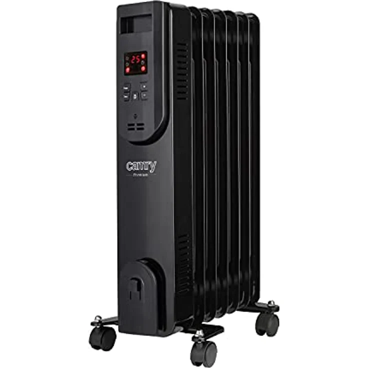 Camry CR 7812 1500w Ölradiator Schwarz mit LED-Display und Fernbedienung – Bild 1