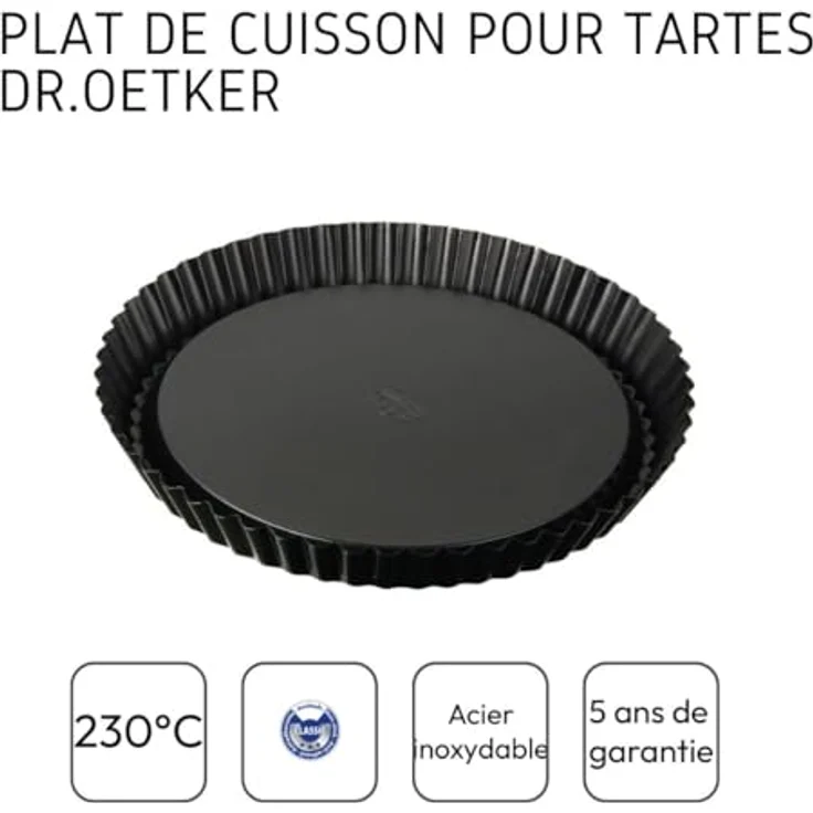 Dr. Oetker Obstkuchenform Ø 28 cm, klassische Backform für köstlichen Tortenboden, Quicheform aus Stahl mit Antihaftbeschichtung, Menge: 1 Stück – Bild 5