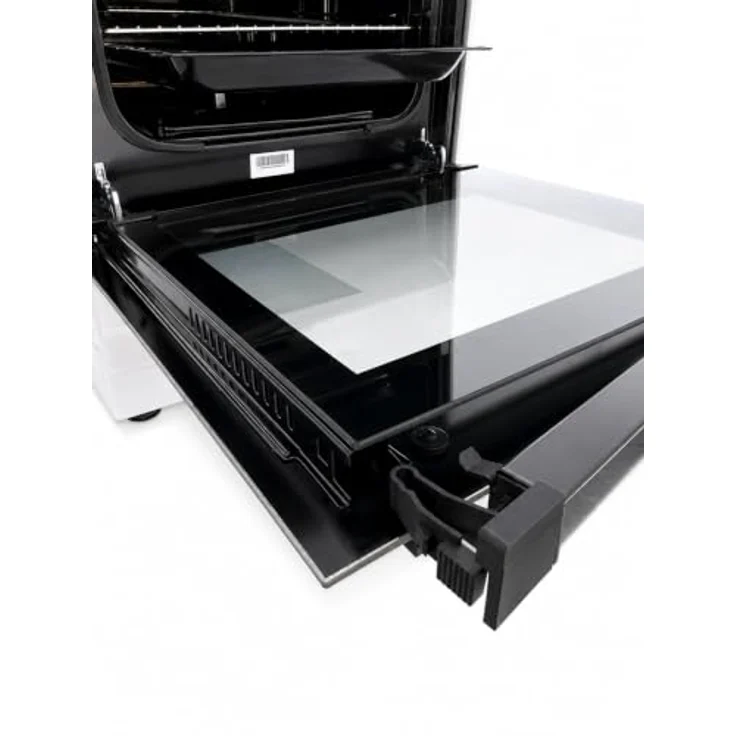 Gasmann Gas-Standherd, 4 Flammen, Gasbackofen 47L, Gasgrill und Drehspieß, E-Zündung, Flammensicherung, Guss-Topfträger, Weiß – Bild 5