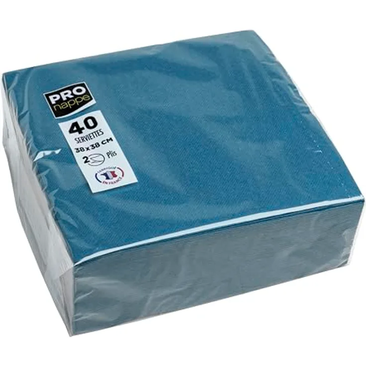 PROnappe Servietten pazifikblau, 2-lagig, 38,0 x 38,0 cm, 40 Stück, FSC-zertifiziert