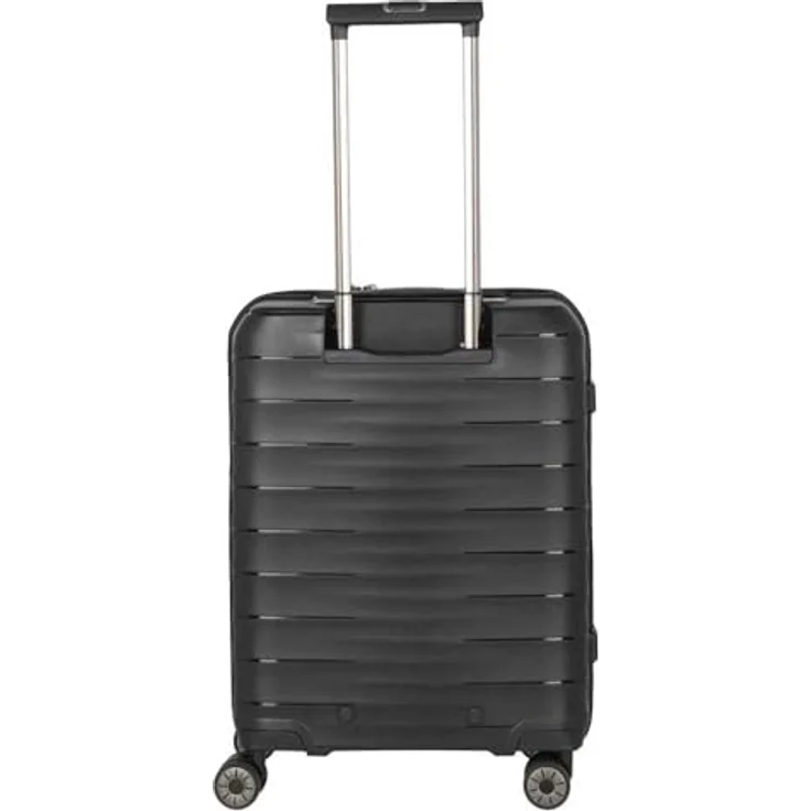 Travelite MOOBY 4-Rad Hartschalen Handgepäck Koffer schwarz, 44 Liter, recyceltes Material, TSA Schloss, 55 x 40 x 23 cm, 2,9 kg – Bild 2
