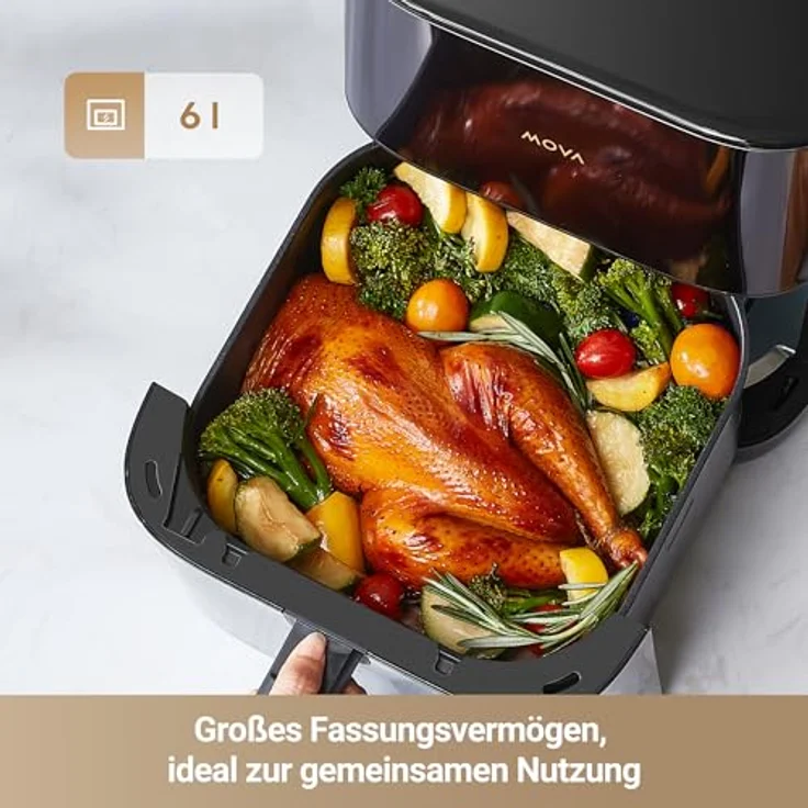 dreame Dreame Mova AeroChef™ FD10 Pro Heißluftfritteuse, 6Liter, Duales Heizsystem, 11 Voreingestellte Modi, ölfrei, Warmluftzirkulation, 50 °C–230 °C – Bild 5