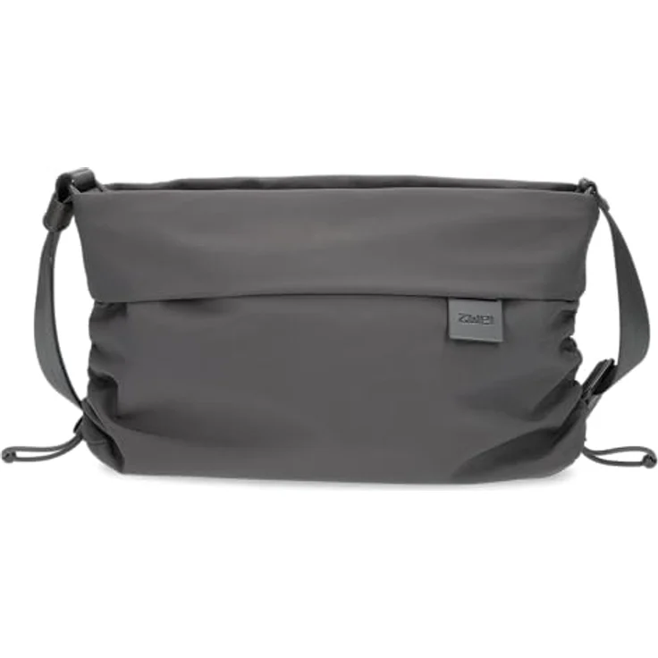 Zwei Amie Umhängetasche 33 cm, grau, 100% Polyester, kompakte Größe 33 cm x 11 cm x 21 cm – Bild 2