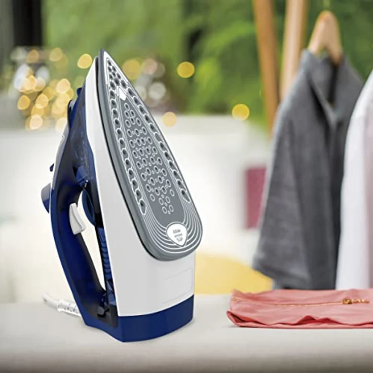 Tefal FV2838 Express Steam Dampfbügeleisen, 2400 W, 40 g-min Dampf, Dampfstoß 180 g-min, Keramiksohle, blau – Bild 5
