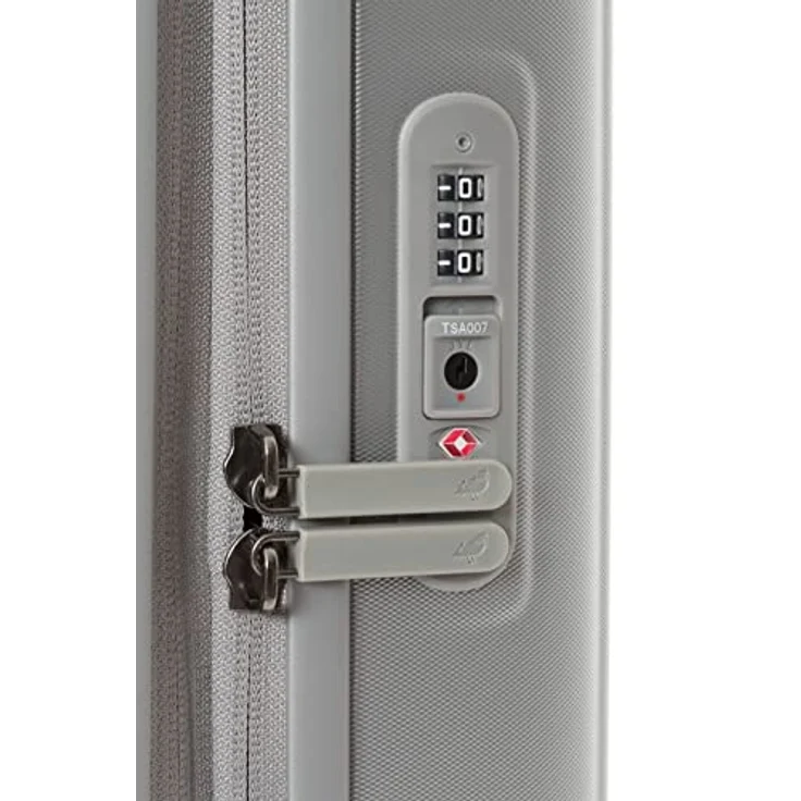 Mandarina Duck Koffer Logoduck + 4 Rollen Kabinentrolley 55 cm Silber (40 l, S) – Bild 9