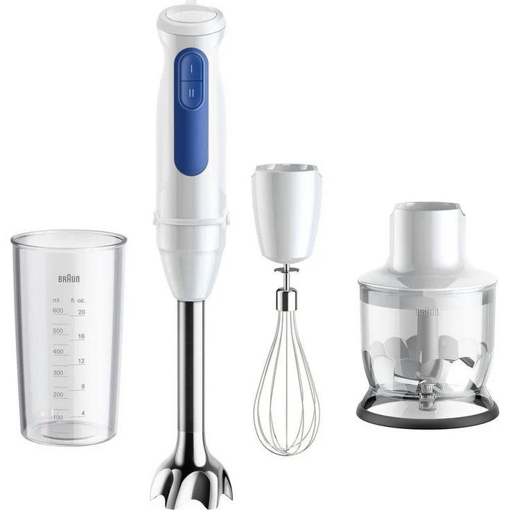 Braun Stabmixer MultiQuick MQ 30202 M, 900 W, weiß – Bild 1