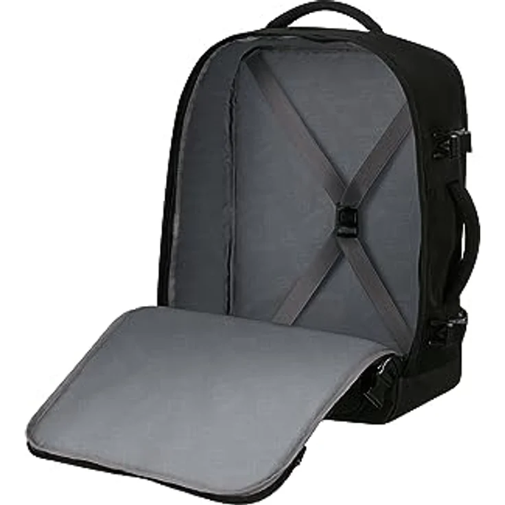 American Tourister Take2Cabin - Easyjet Kabinentasche 36 x 20 x 45 cm, 38.5 L, 0.70 kg, Handgepäck, Flugzeug Rucksack M Underseater, Schwarz (Black) – Bild 5