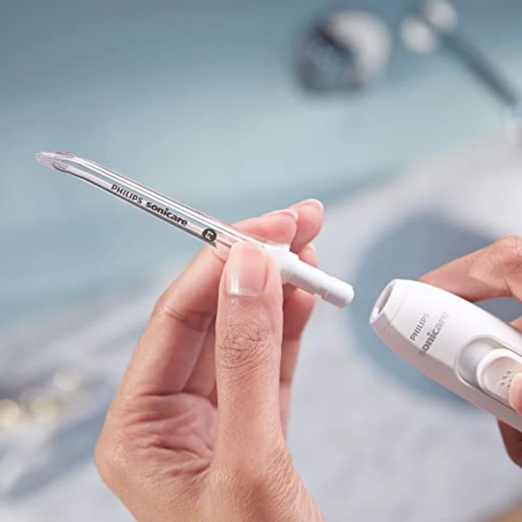 Philips Sonicare Standarddüse F1 für Mundduschen HX3042/00, Doppelpack; Mundwasser Flosser für die Verwendung mit dem kabellosen Philips Sonicare Power Flosser – Bild 3