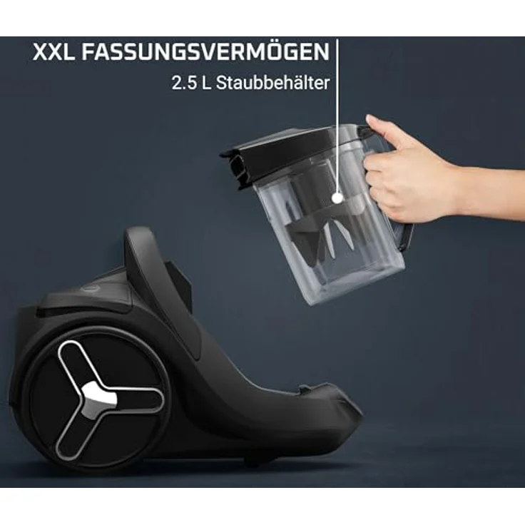 Rowenta Green Force Cyclonic Max | RO7B12 | Bodenstaubsauger ohne Beutel | 73 Dezibel | 2.5 Liter | Schwarz/Grün – Bild 5
